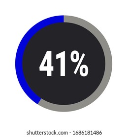 blue and ash color circle percentage showing 41 % ready to use for web design
