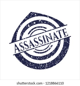 Blue Assassinate distressed rubber grunge texture seal
