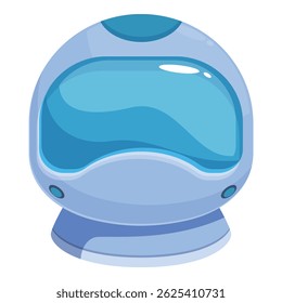 Blue astronaut helmet presenting modern space exploration technology
