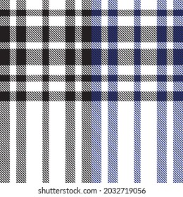 Blue Asymmetric Plaid textured seamless pattern suitable for fashion textiles and graphics