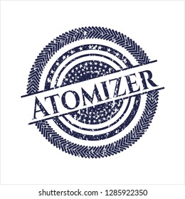 Blue Atomizer with rubber seal texture