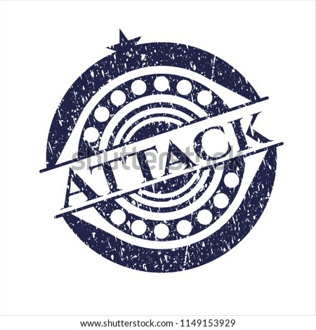 Blue Attack rubber grunge texture seal