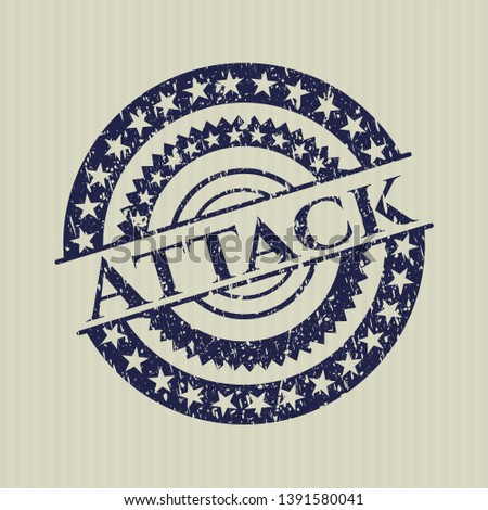 Blue Attack rubber grunge texture seal