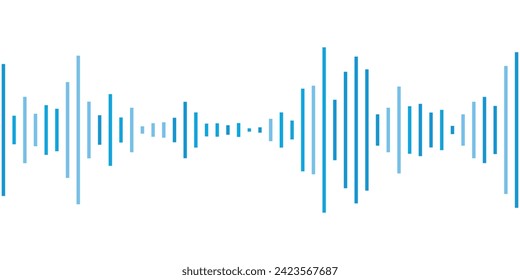 blue Audio waves vector eps file