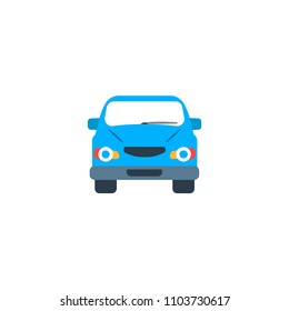 Blue Automobile Vector Flat Icon