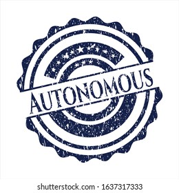Blue Autonomous with rubber seal texture