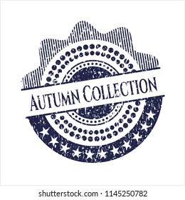 Blue Autumn Collection distressed rubber grunge texture seal
