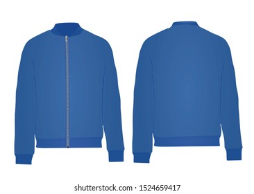 Blue autumn jacket. vector illustration