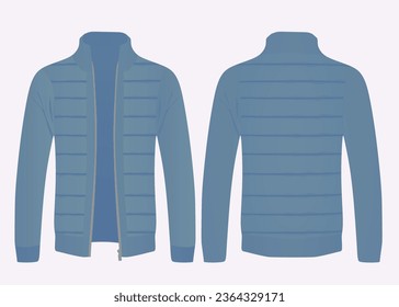 Blaue Herbstjacke. Vektorgrafik