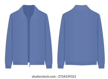 Chaqueta de otoño azul. Ilustración vectorial	