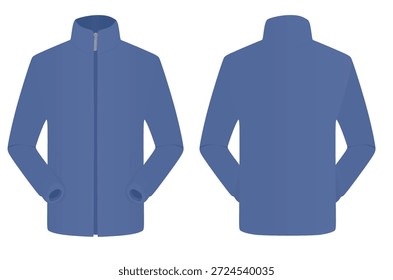 Blaue Herbstjacke. Vektorgrafik	