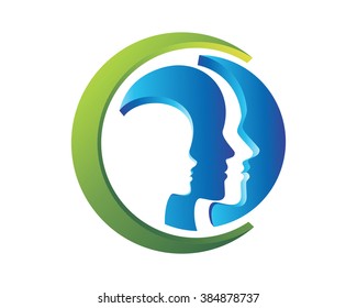 blue avatar faceless head silhouette logo image icon