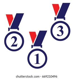 BLUE AWARD ICON VECTOR