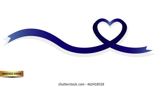 Blue awareness ribbons