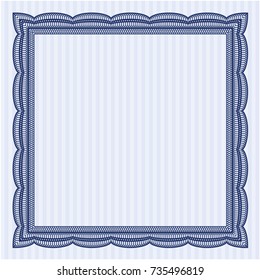 Blue Awesome Certificate template. Money Pattern. Customizable, Easy to edit and change colors. With complex background. 