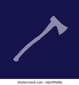 Blue axe icon vector illustration