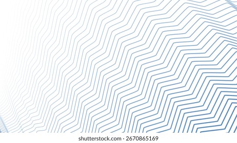 Blue Azzure Stripes Line Zig Zag Abstract Background with Modern Geometric Pattern Design
