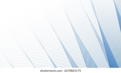 Blue Azzure Stripes Line Zig Zag Abstract Background with Modern Geometric Pattern Design