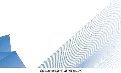 Blue Azzure Stripes Line Zig Zag Abstract Background with Modern Geometric Pattern Design