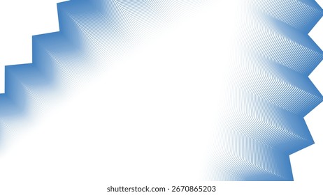 Blue Azzure Stripes Line Zig Zag Abstract Background with Modern Geometric Pattern Design