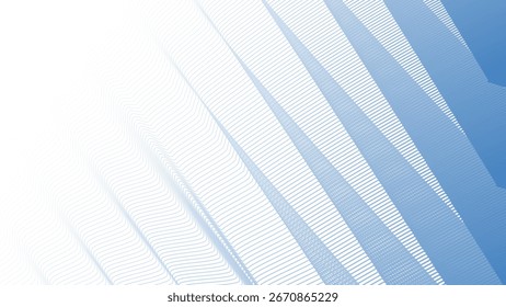 Blue Azzure Stripes Line Zig Zag Abstract Background with Modern Geometric Pattern Design
