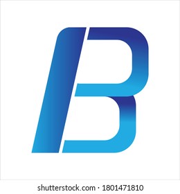 Blue B letter logo Creative design stock vector for any business company