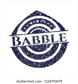 Blue Babble distress rubber seal