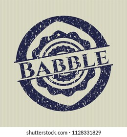 Blue Babble distressed grunge stamp