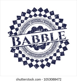 Blue Babble distressed rubber grunge texture stamp