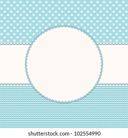 Blue babies background with frame