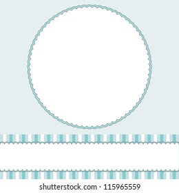 Blue babies background with frame