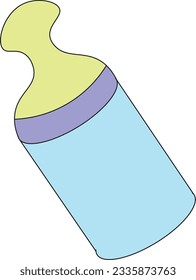 Blue baby bottle baby pacifier small bottle
