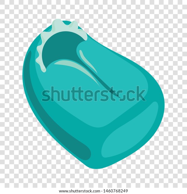 Blue baby cradle bed icon. Cartoon\
illustration of blue baby cradle bed vector icon for\
web