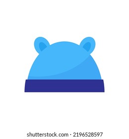 Blue Baby Hat On White Background