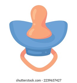 blue baby pacifier accessory icon