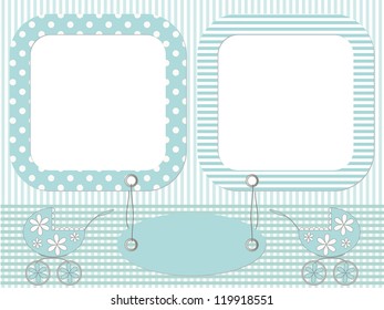 Blue baby photo frames