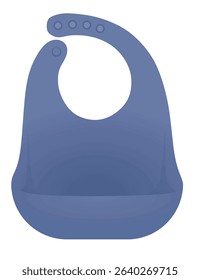 	
Blue baby plastic bib. vector illustration	
