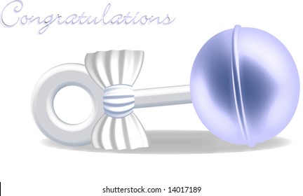 Blue Baby Rattle