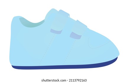 Blue  baby shoe. vector illustration