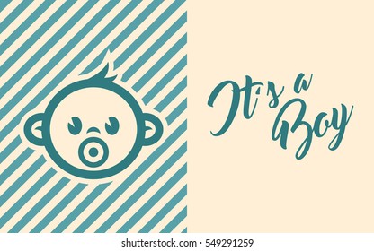 Blue Baby Shower Invite Greeting card