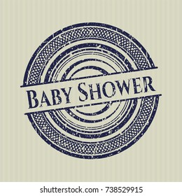 Blue Baby Shower with rubber seal texture