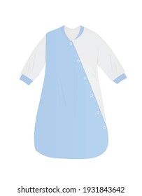 Blue baby sleeping sack. vector