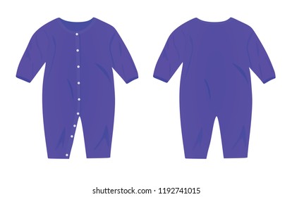 Blue  baby suit. vector illustration