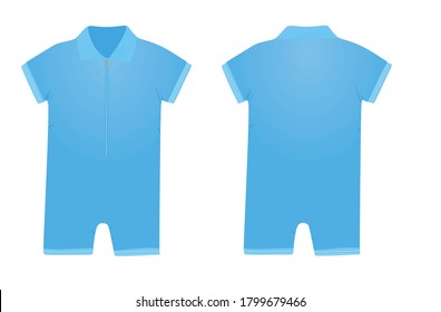 Blue baby suit. vector illustration