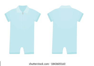 Blue baby suit. vector illustration