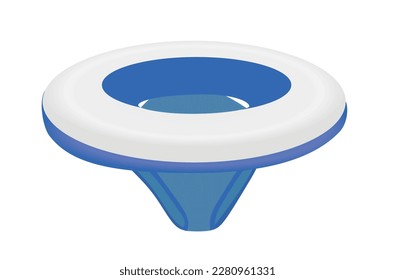 Blue baby swim ring. vector