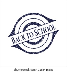 Blue Back to School with rubber seal texture