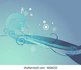blue background