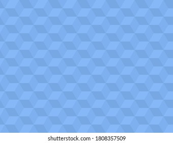 Fondo azul con cuadrados 3D. Ilustración vectorial sin inconvenientes. Diseño geométrico para web, envoltura, afiche, etc. Siga otros patrones de mosaico en mi colección.