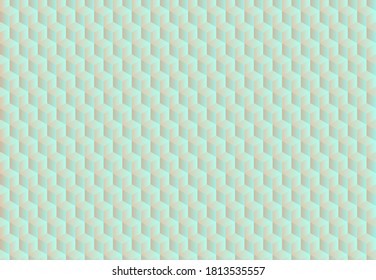 Blauer Hintergrund mit 3D-Quadraten. Nahtlose Vektorgrafik. Geometrisches Design für Web, Umhüllung, Poster, etc. Befolgen Sie andere Mosaikmuster in meiner Sammlung.
